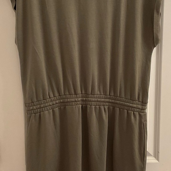 LOFT Outlet Drawstring Pocket Dress - Size XL - Olive Green - Picture 10 of 12